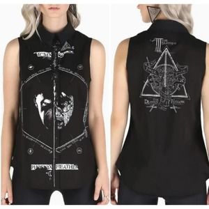 Blackmilk Harry Potter Brother Wands business time shirt